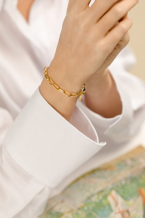 Bratara din argint Akila (Silver/Gold)